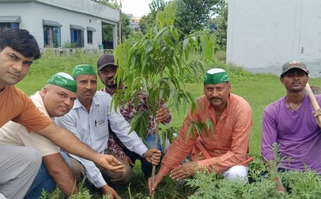 भारतीय किसान यूनियन आर्मी के अध्यक्षों ने पौधरोपण कर संरक्षण का लिया संकल्प