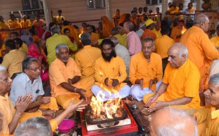 श्रावणी पर्व पर शांतिकुंज के साधकों ने भारत को विकसित करने का लिया संकल्प…