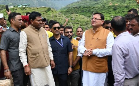 CM धामी ने टिहरी में आपदा प्रभावित क्षेत्रों में राहत एवं बचाव कार्यों का किया निरीक्षण