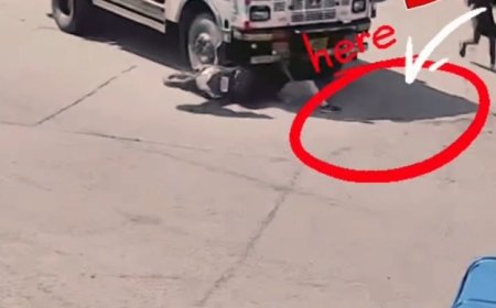 ट्रक की चपेट में आने से स्कूटी सवार व्यक्ति की गई जान….