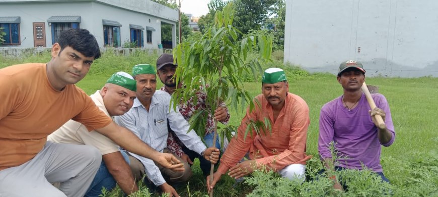 भारतीय किसान यूनियन आर्मी के अध्यक्षों ने पौधरोपण कर संरक्षण का लिया संकल्प