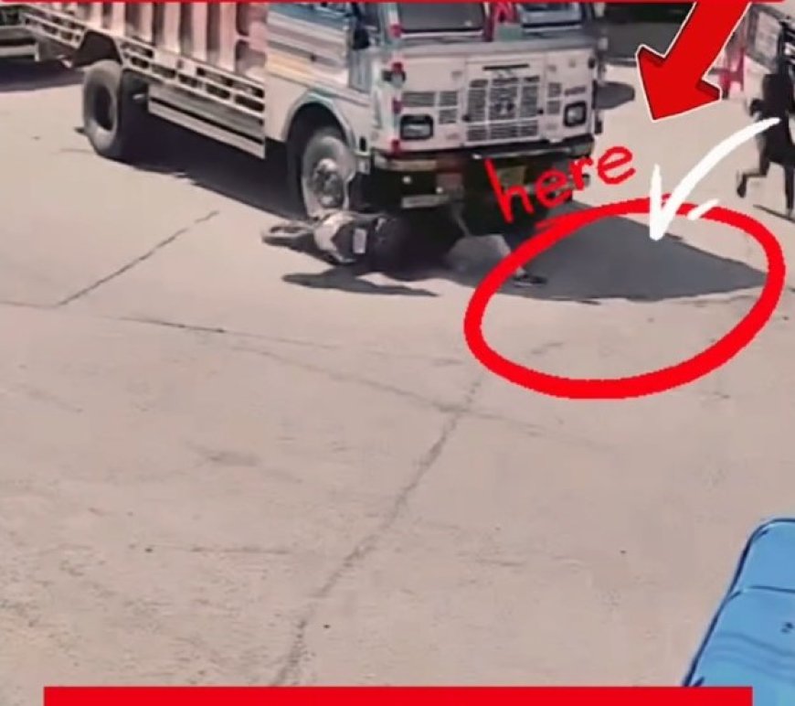 ट्रक की चपेट में आने से स्कूटी सवार व्यक्ति की गई जान….