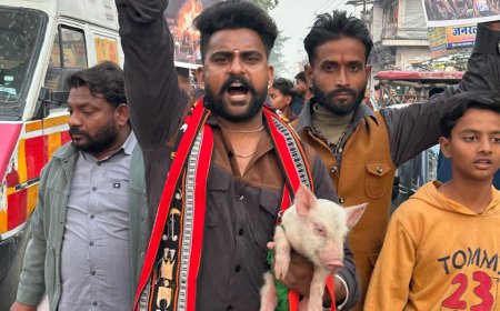 बांग्लादेश में हिंदुओं पर हिंसा का विकासनगर में विरोध:विहिप-हिंदू संगठनों ने किया प्रदर्शन, पुतला दहन कर की भारत सरकार से हस्तक्षेप की मांग